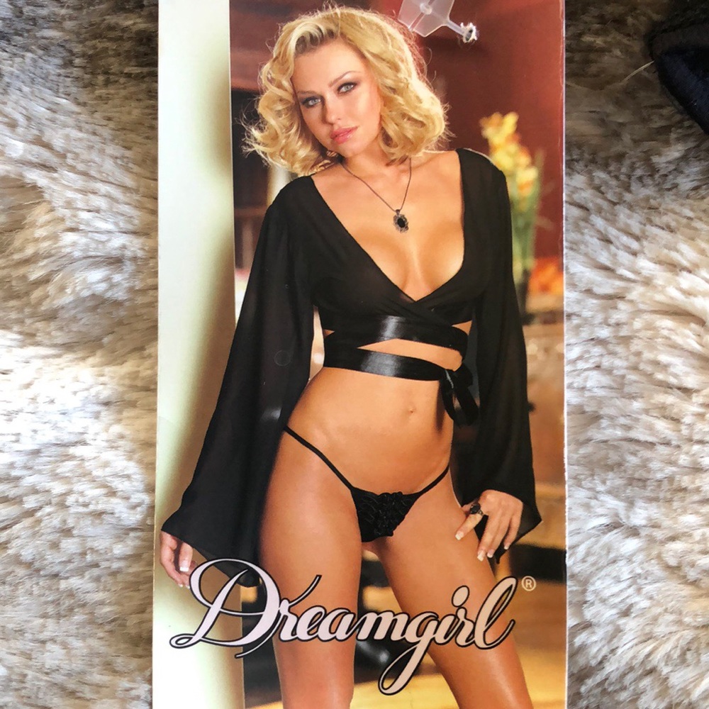 Dreamgirl Black Bikini Panty Ouvert Lingerie Set